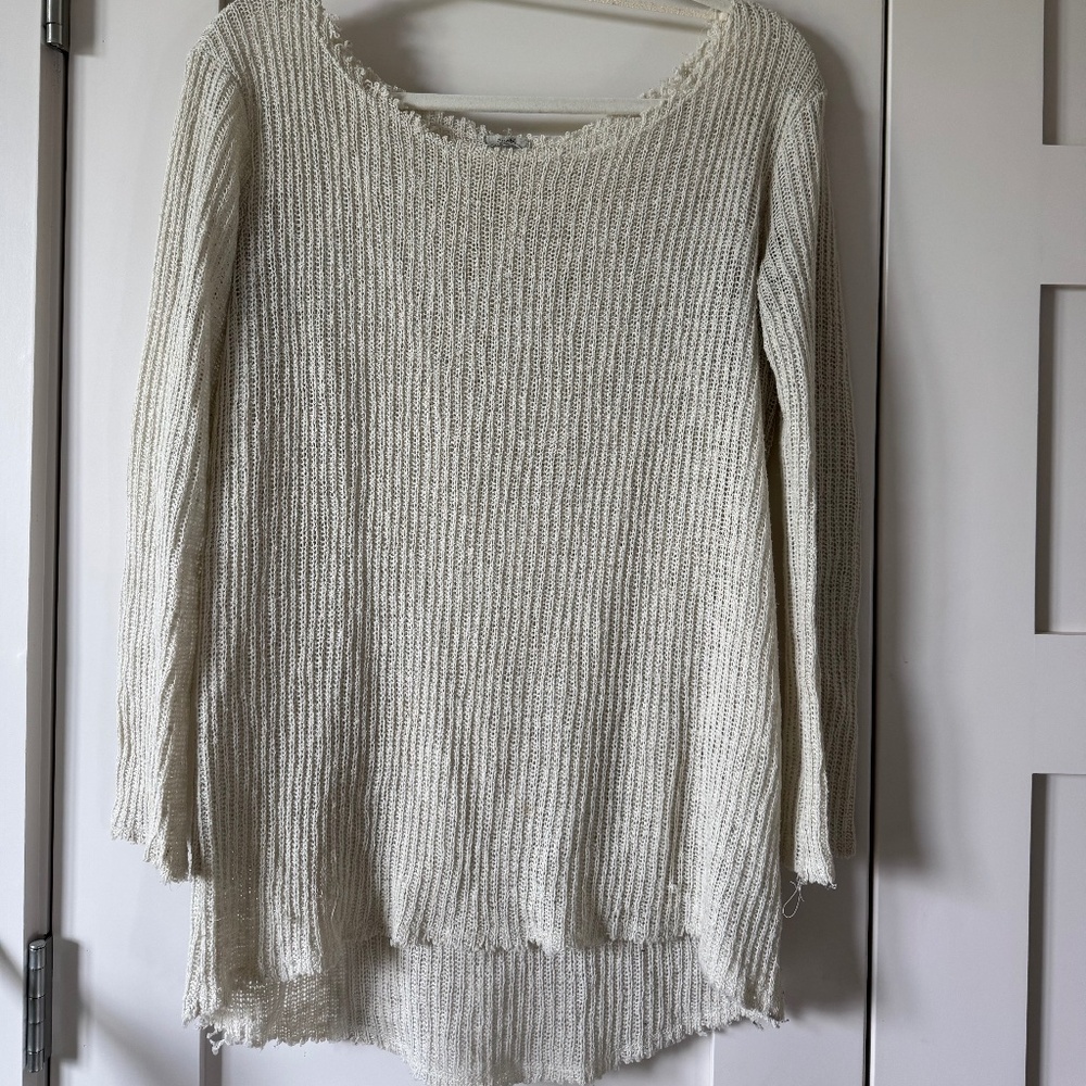Urban Outfitters Relaxed Fringe Knit Pullover